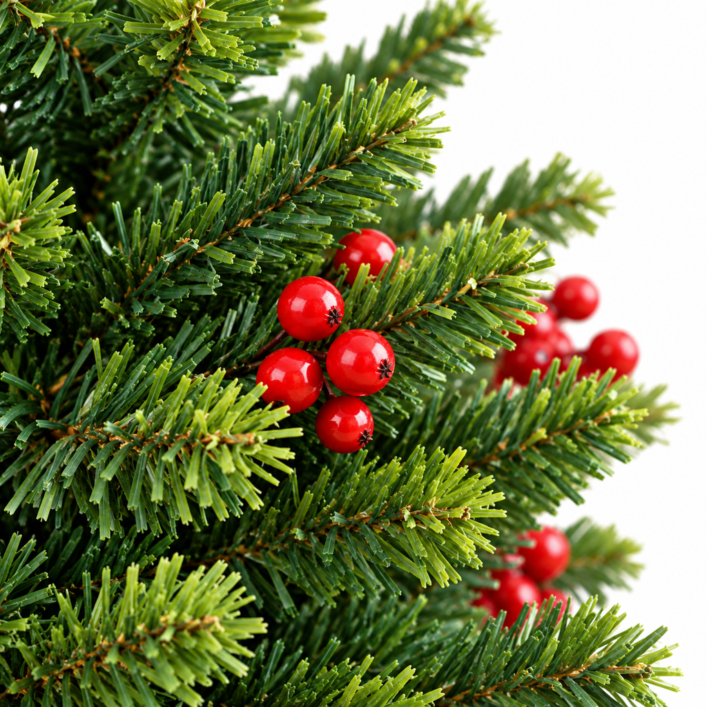 Sapin Fruits Rouges baies pied toile de jute | L'Atelier Enchanté