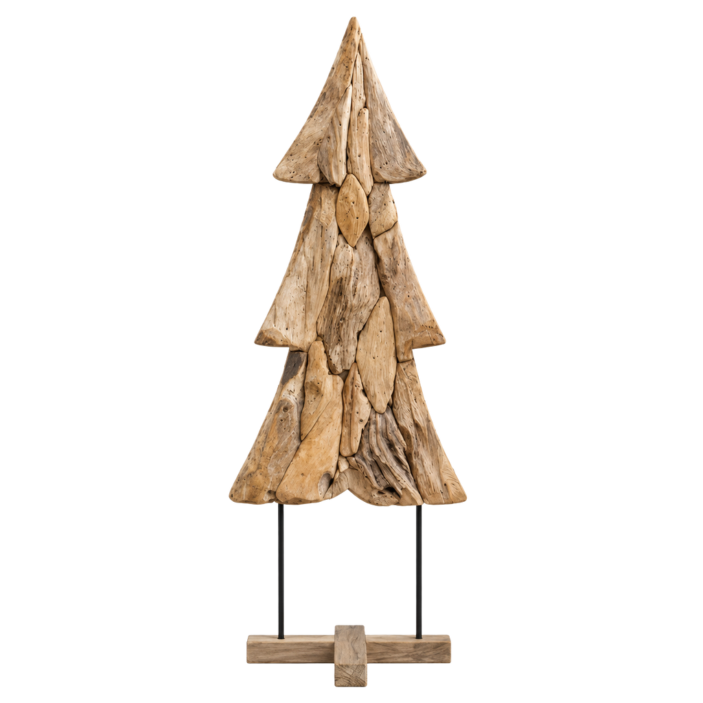 Sapin Bois de Teck sculpture brut sur pied | L'Atelier Enchanté