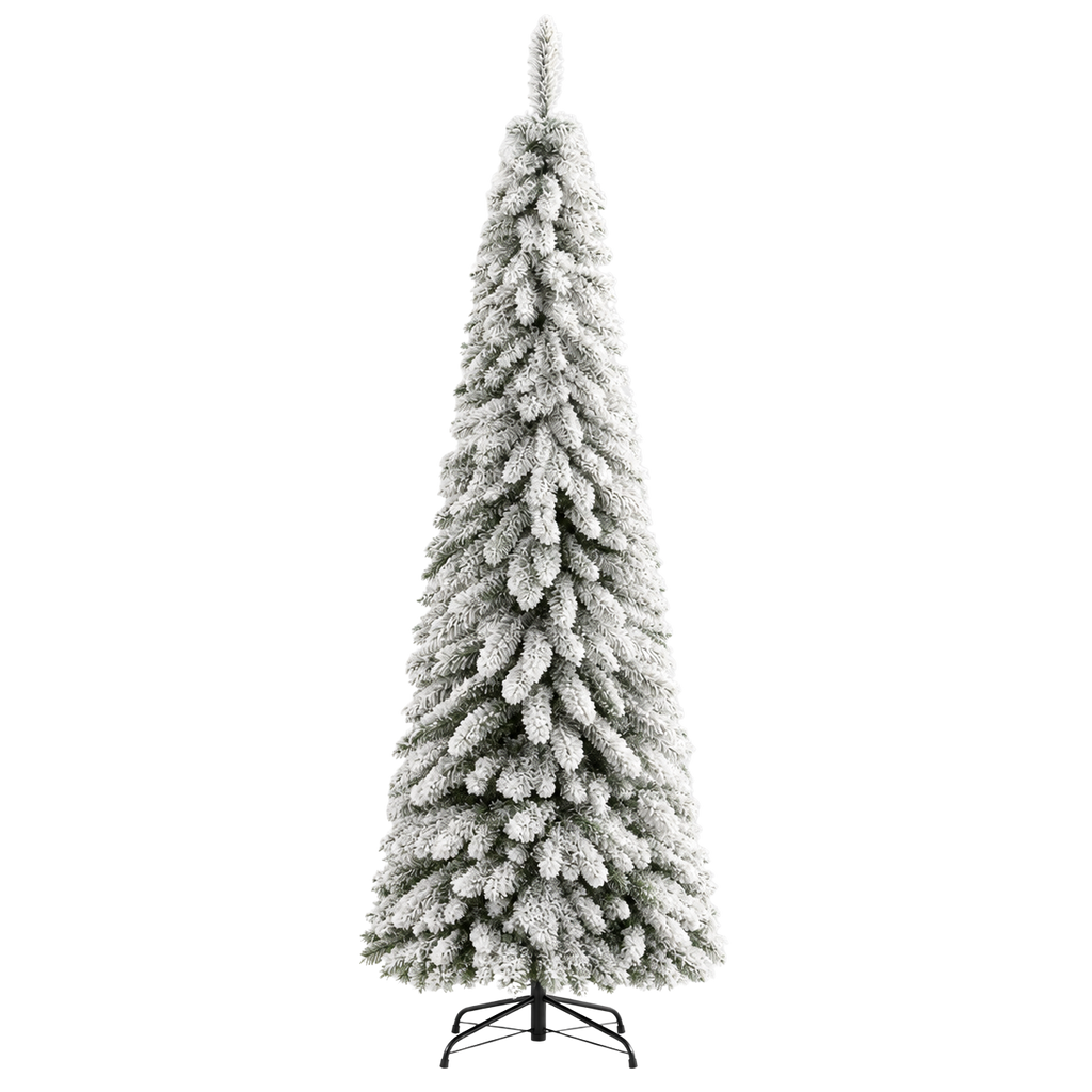 Sapin Crystal floqué dense silhouette élancée | L'Atelier Enchanté