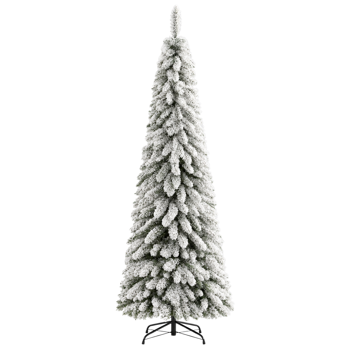 Sapin Crystal floqué dense silhouette élancée | L'Atelier Enchanté