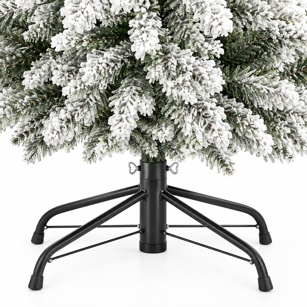 Sapin Crystal floqué dense silhouette élancée | L'Atelier Enchanté