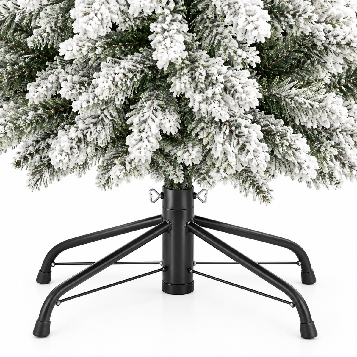 Sapin Crystal floqué dense silhouette élancée | L'Atelier Enchanté