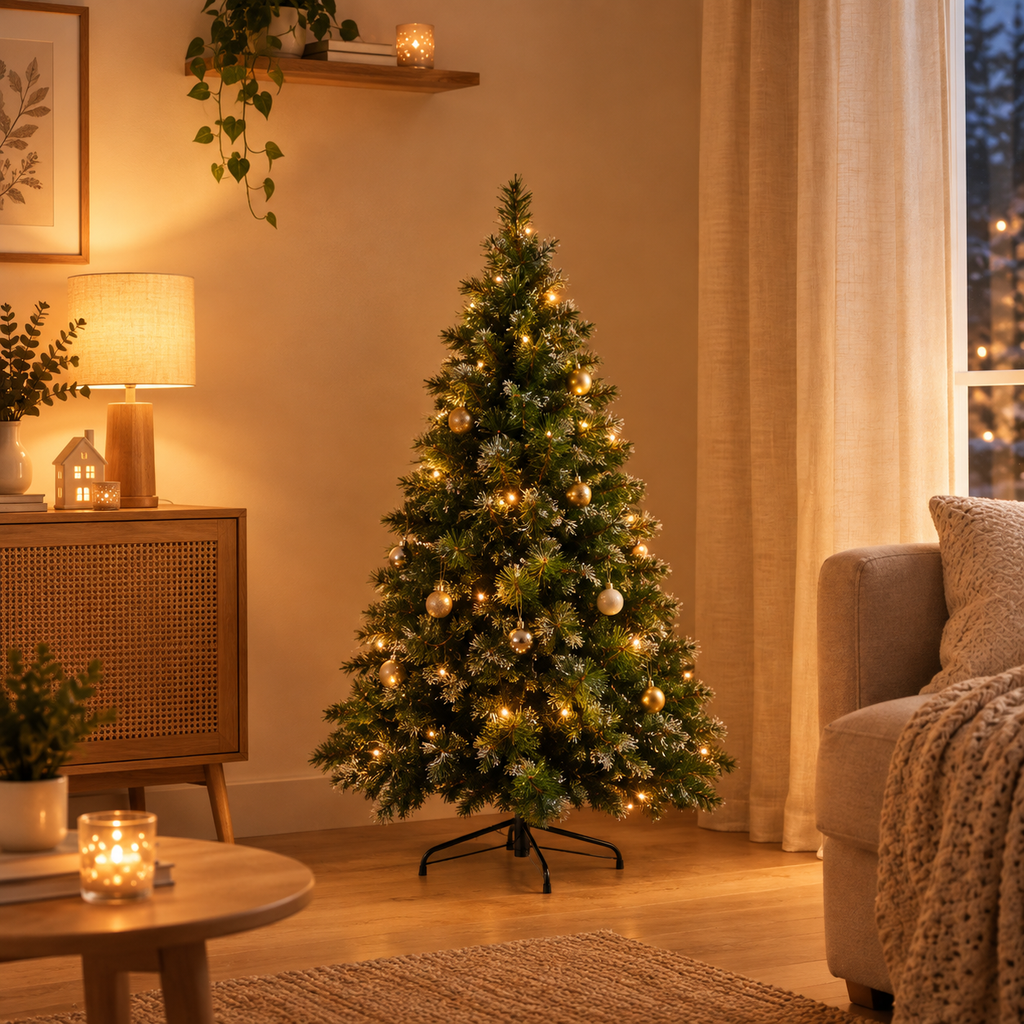 Sapin Forêt Noire aiguilles longues effet givré | L'Atelier Enchanté