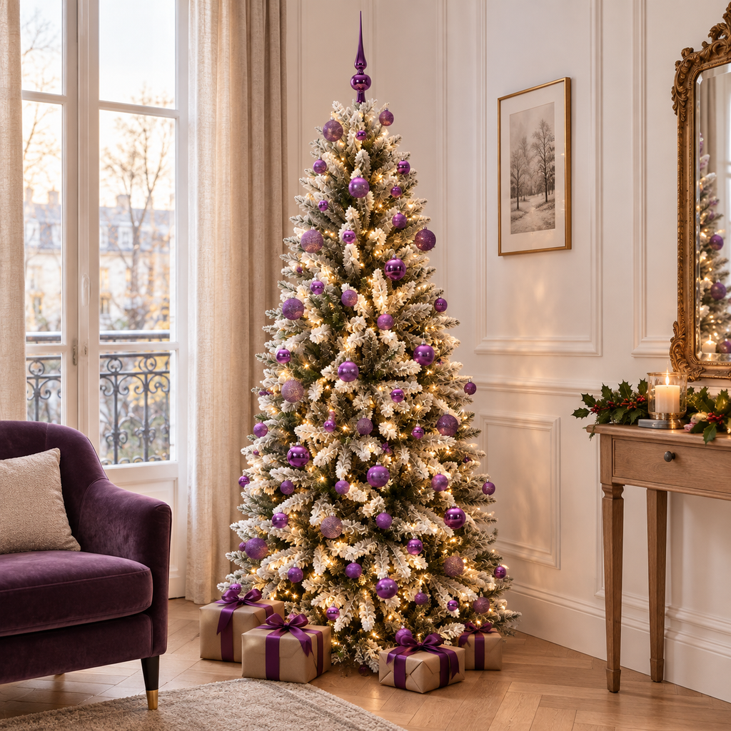 Sapin Nordik Floqué Lumineux 180cm | L'Atelier Enchanté